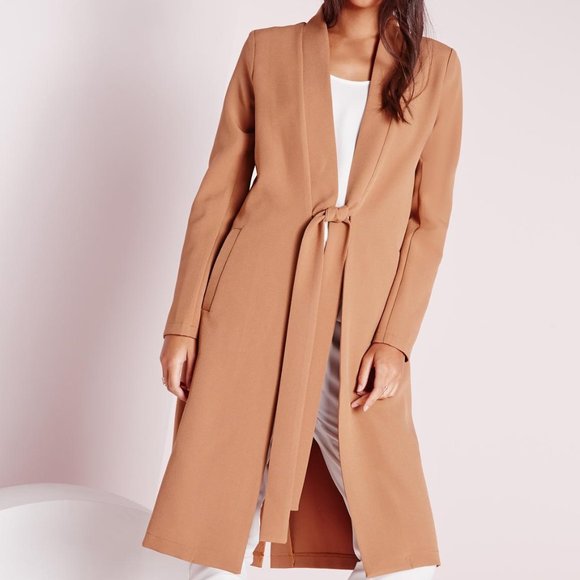 Missguided Jackets & Blazers - Tie lapel longline blazer
